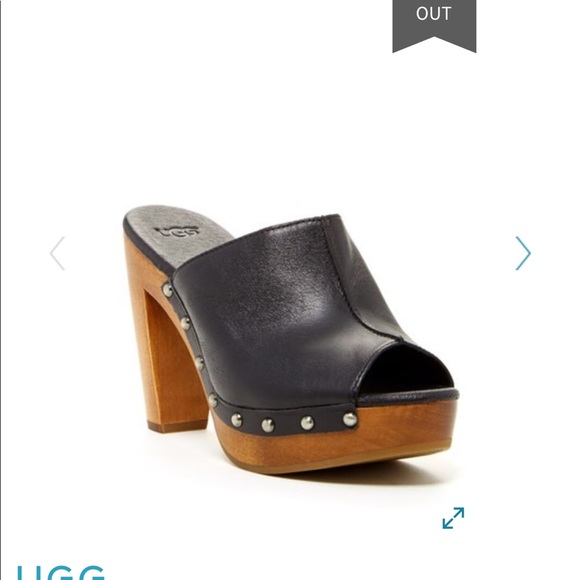Ugg Skyler Peep Toe High Heel Clogs 